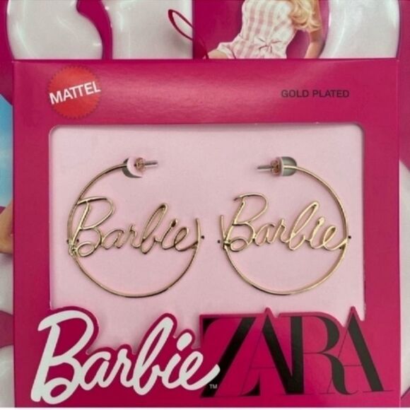 Mattel Accessories - New Barbie Gold Plated Hoop Earrings